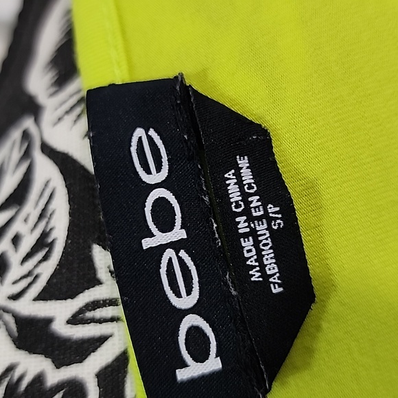 Bebe Neon Green And Teal Ruched Maxi Dress S - Picture 7 of 10